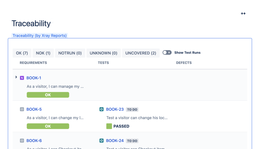 Xray Reports for Confluence Cloud - Traceability and more macros