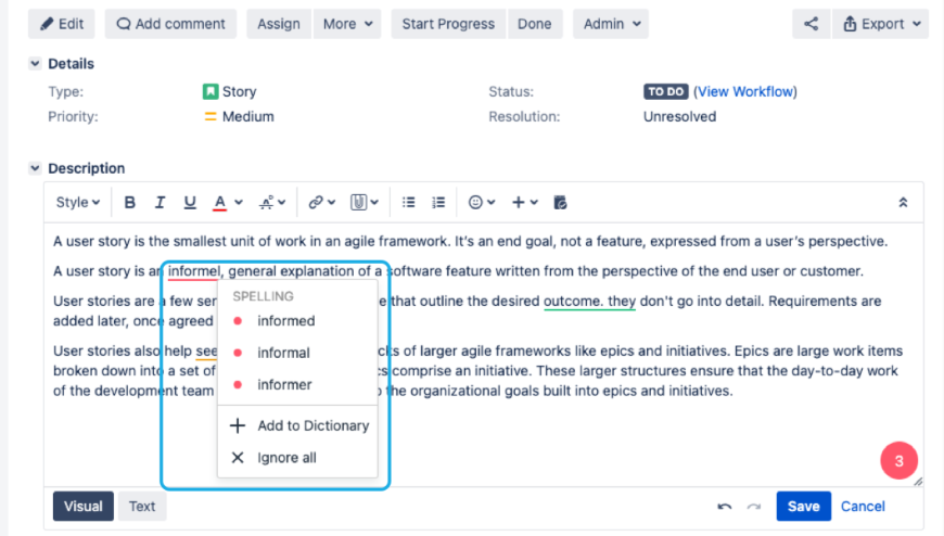 Spellproof’s spell checker, grammar checker and style checker runs through a collection of rules to detect misspelt and misused words, and provides corrections based on the context of the sentence.​