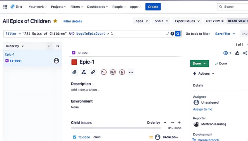 Combine with Jira JQL, Save as Filter