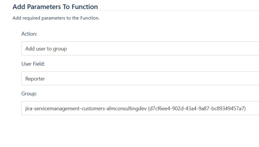 Screenshot of the POST function settings when adding or editing the POST function on a workflow transition.