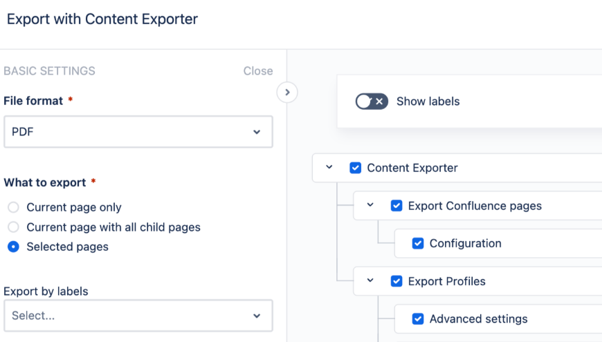 Export Filtered Page Tree