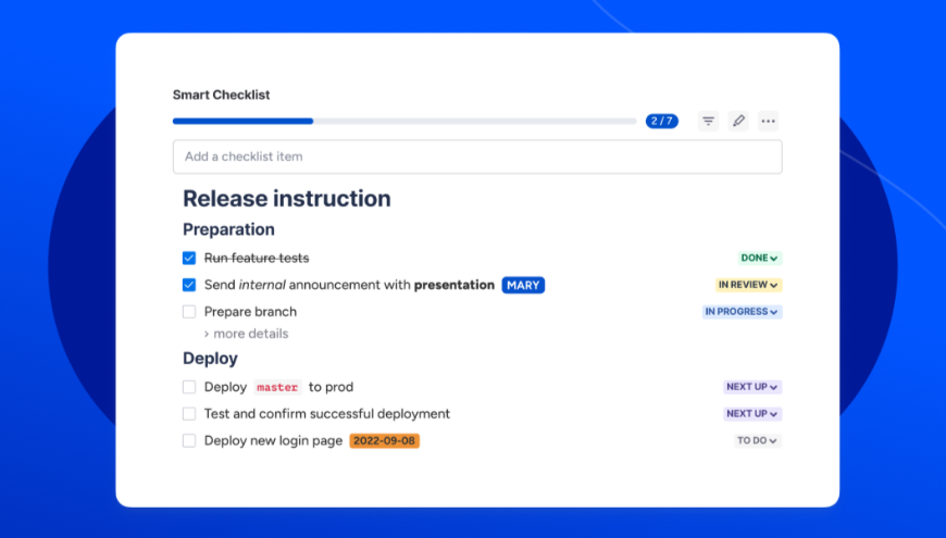 Create detail-rich checklists for Jira tasks using the Smart Checklist app