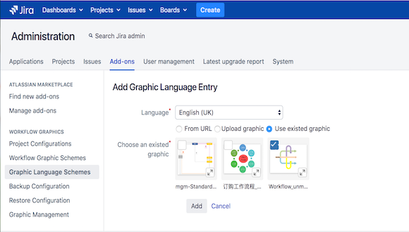 Use different resources to upload a graphic