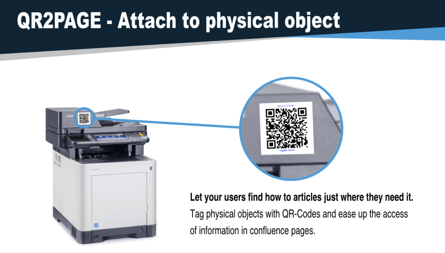 Print a QR code and stick it to an object