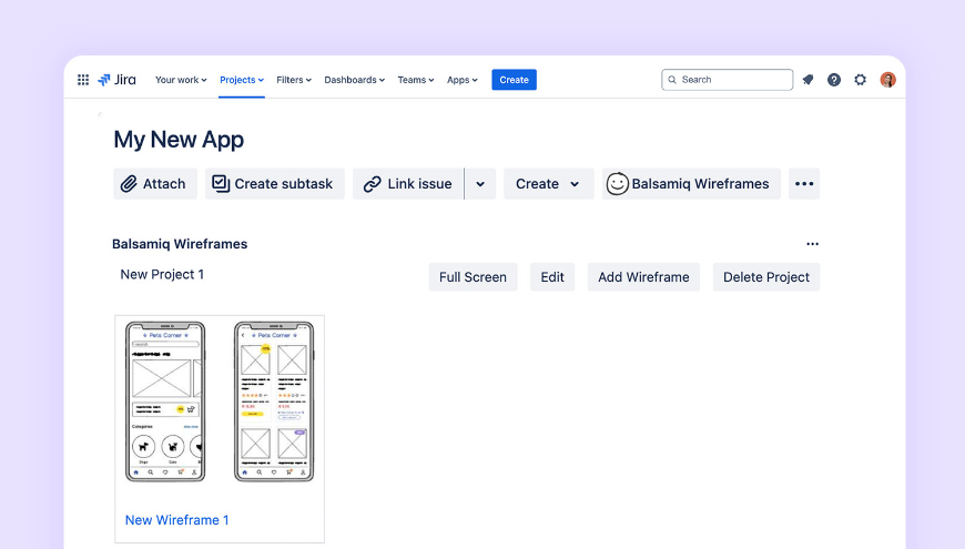 Start by clicking the Balsamiq Quick Add button and design your delightful UI