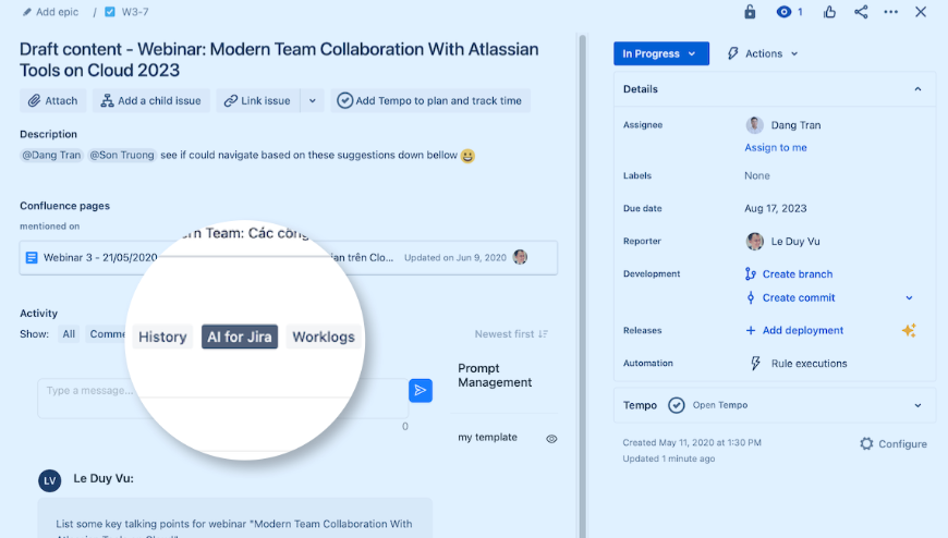 Seamless Integration of ChatGPT in Jira Workflow