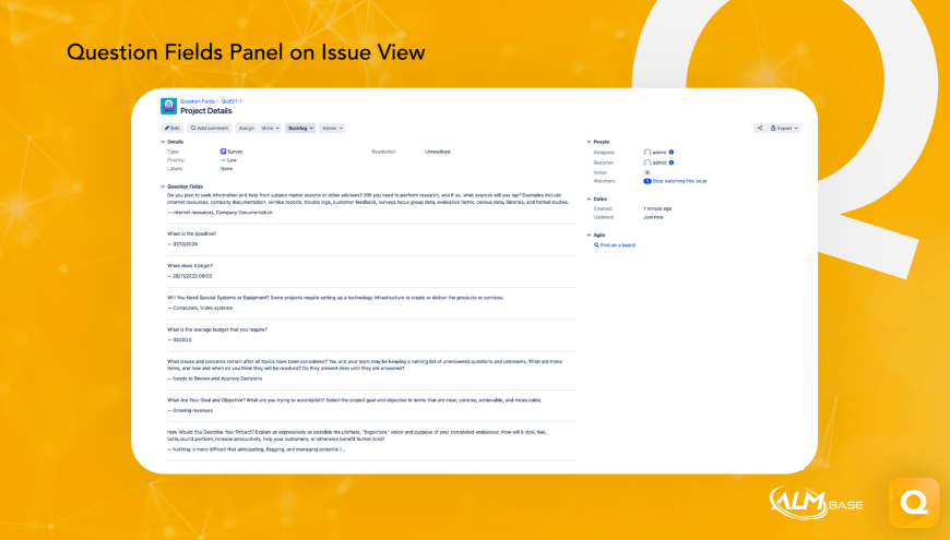 View questions and answers on issue panel