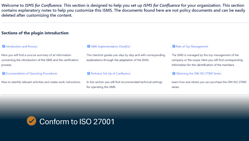 Fully conform to ISO 27001