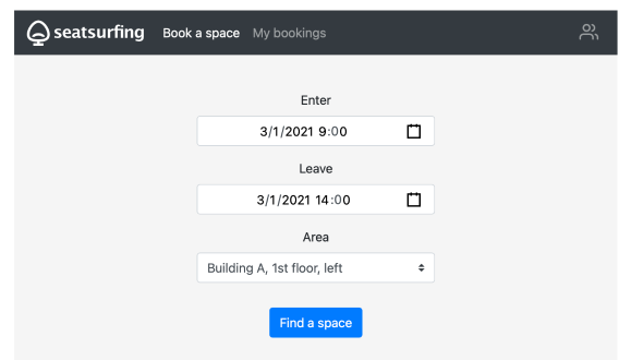 Self-service seat booking.