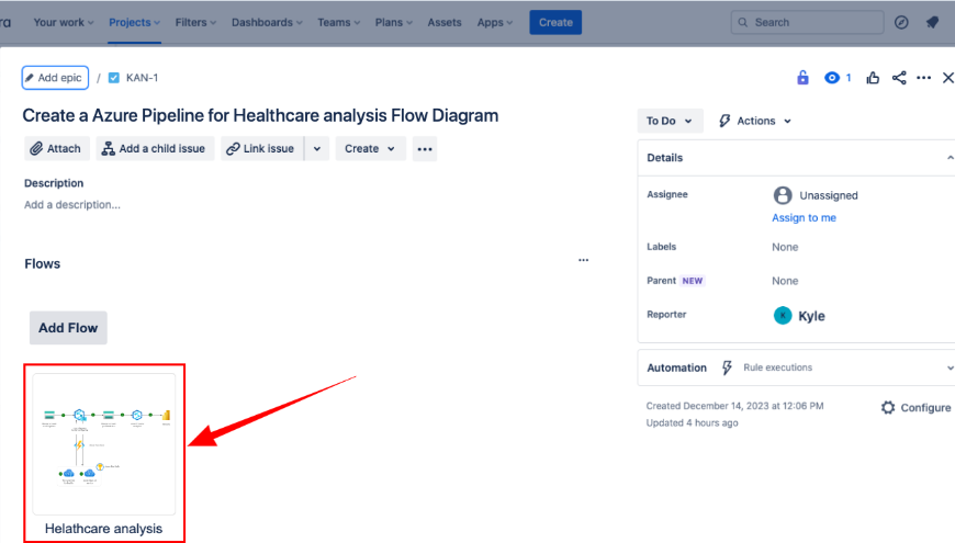 Insert Flowcharts into Jira tasks in one click.