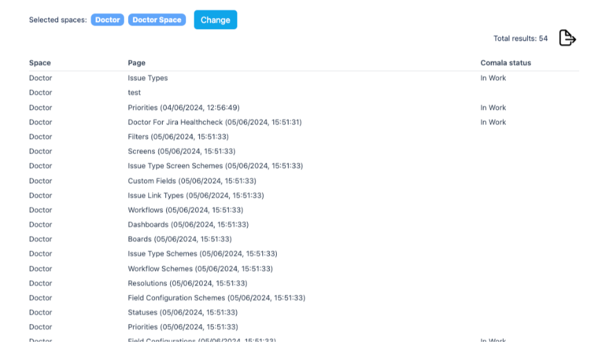 Integrate seamlessly with Comala Document Management to display both Confluence's built-in statuses and Comala statuses at once, offering enhanced visibility and control over document statuses.