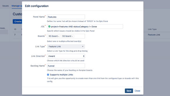 Adjust which issue type is used and the board this configuration works on with simple JQL usage.