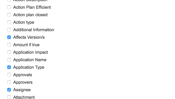 Select Jira fields you want to have indexed