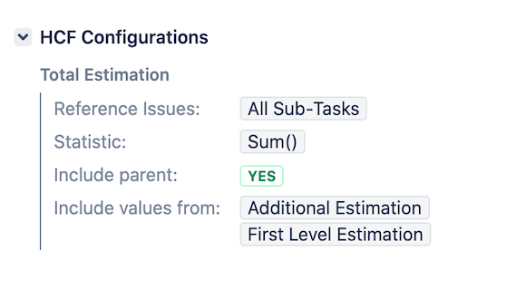 Show project-specific configuration in HCF panel