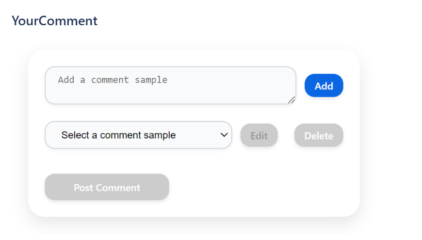 Save time by easily adding the same comments.