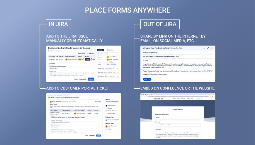 Add forms to any Jira issue or ticket