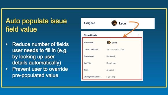 Auto populate issue field value