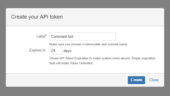 Add a name for each token that represents the automation endpoint