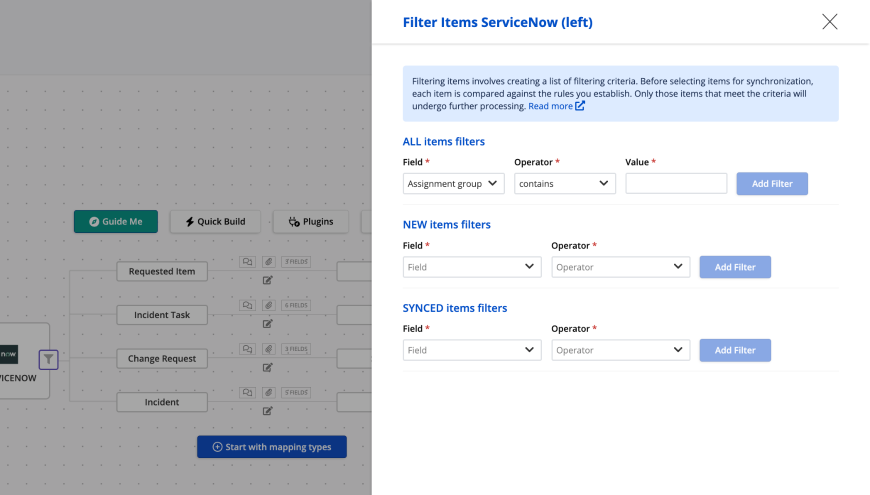 Easy filtering—no scripts(e.g. Assignment Group)