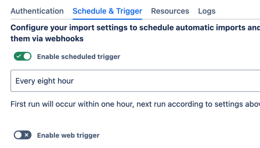 Choose how to trigger imports