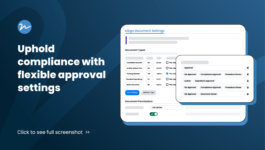 Uphold compliance with flexible approval settings