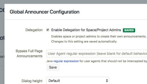 Empower space admins to create announcements