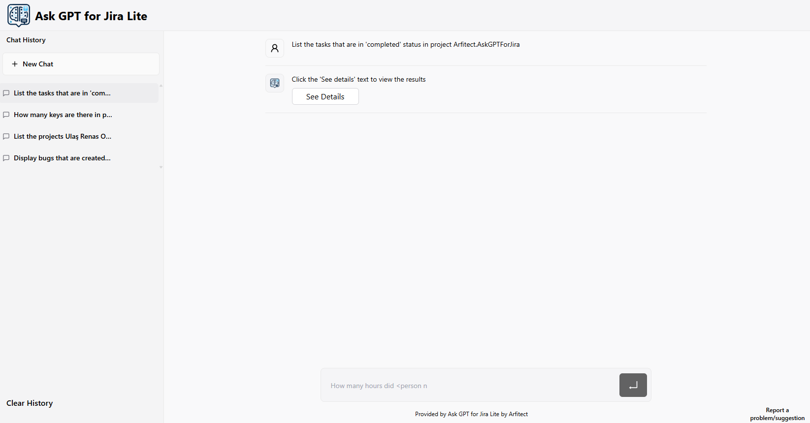 Use AI to ask Jira and get your answers instantly!