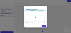 Workflow upload in Symplr.io