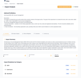 Example impact analysis on a requirement in Brew.studio