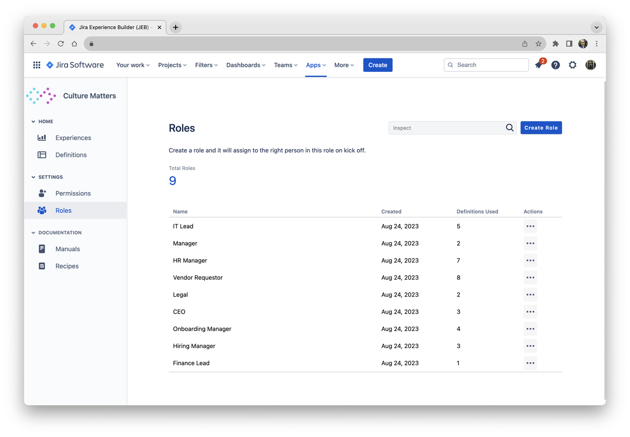 Set Roles and Permissions