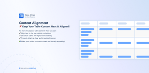 Align Your Table Content. Control vertical alignment inside cells for better-structured and more professional-looking Confluence tables. Keep your table content neat and aligned — top, center, or bottom!
