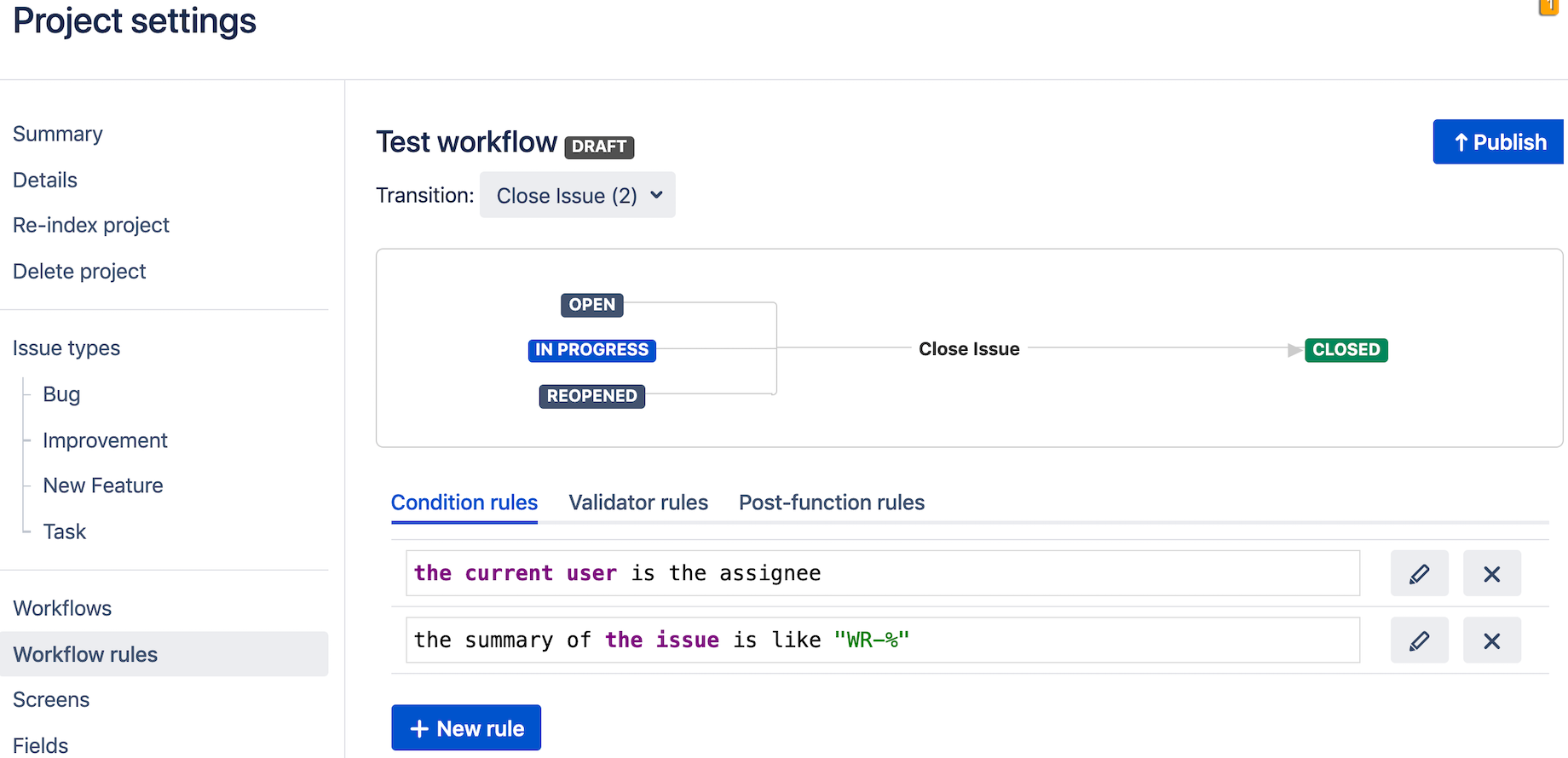 Natural Language Like Rules