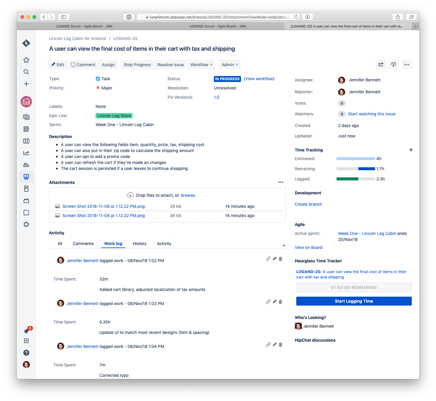 Native Worklogs