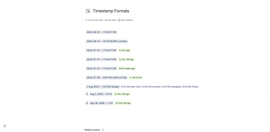 Timestamps in Confluence