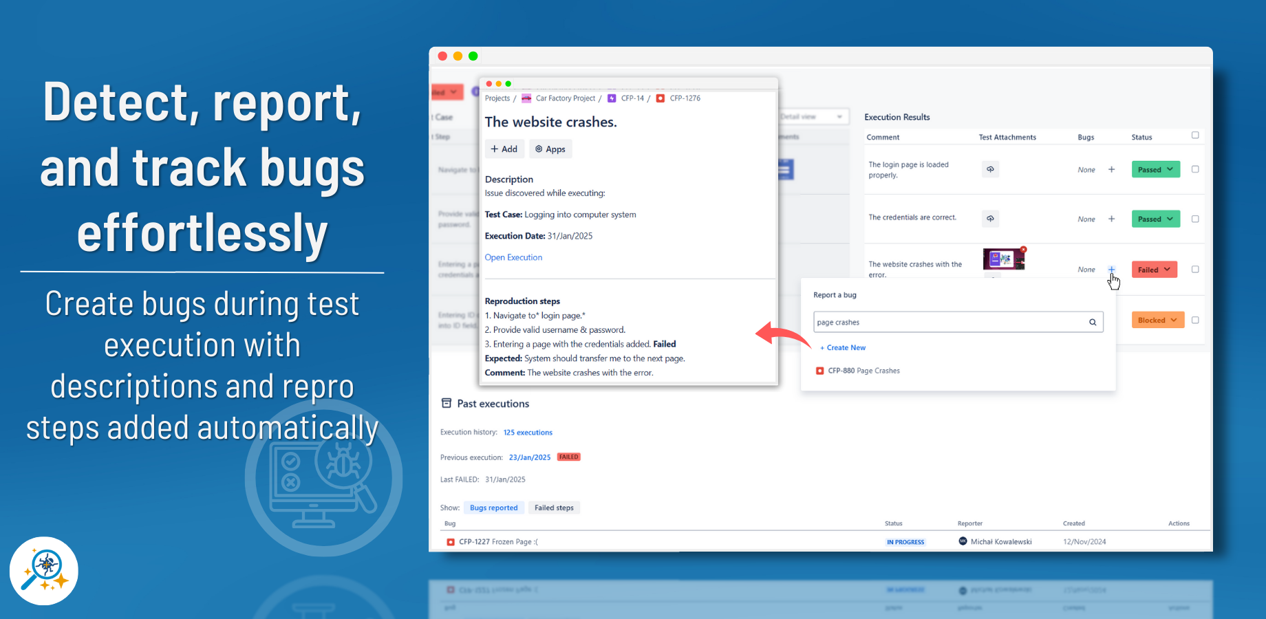Find and report bugs easier