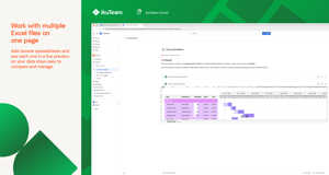 Add several spreadsheets and see each one in a live preview, so your data stays easy to compare and manage.