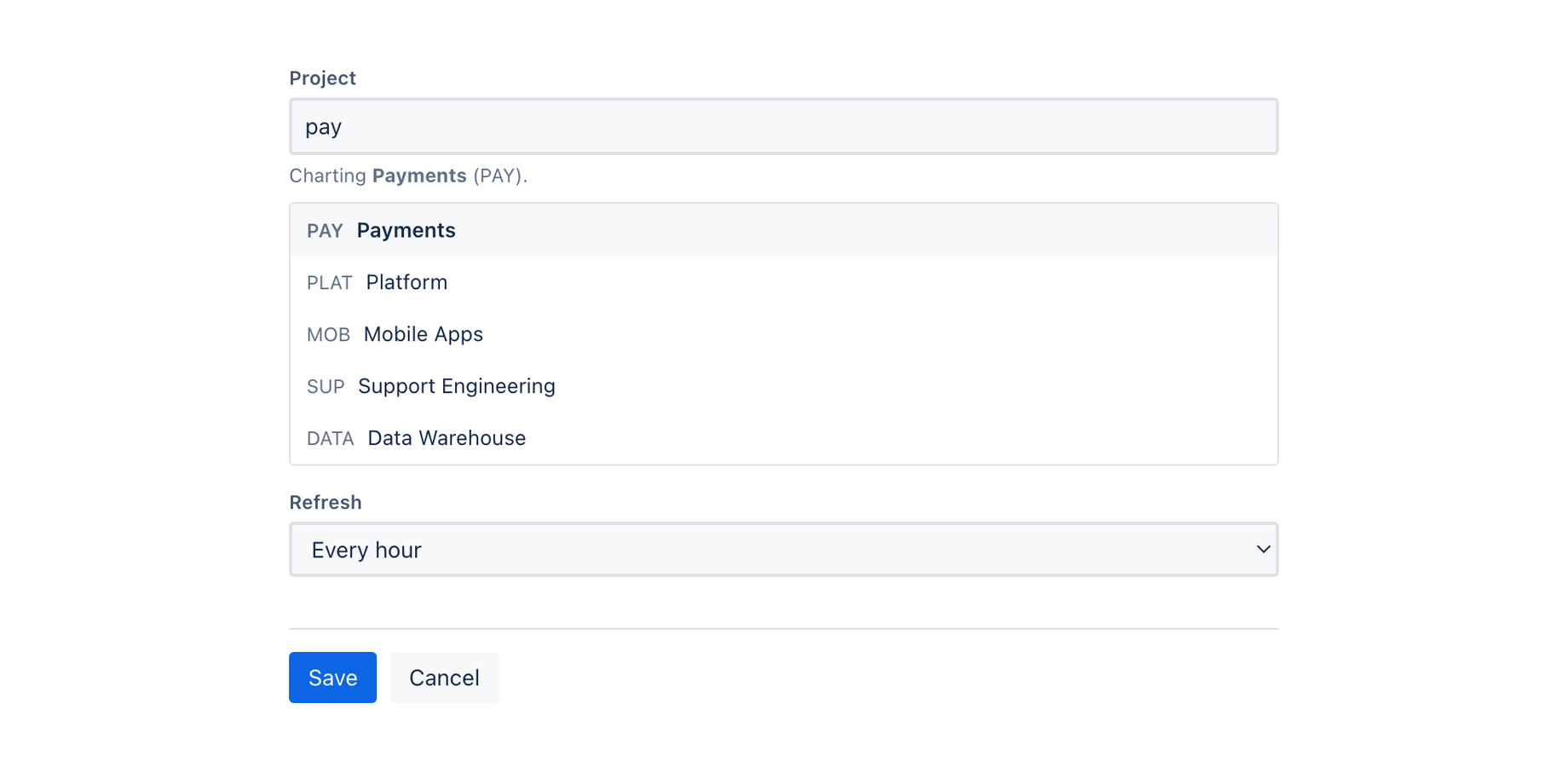 Pick a project. That is the whole configuration.