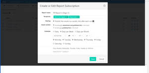 Subscribe to the reports to receive them in your inbox at a set schedule
