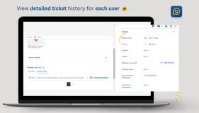 View detailed ticket history for each user