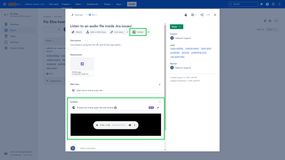 Use a simple link URL to embed and listen to online audio files inside your Jira Cloud issues and dashboard gadgets. Available for Next-Gen Jira Software Kanban projects and more...