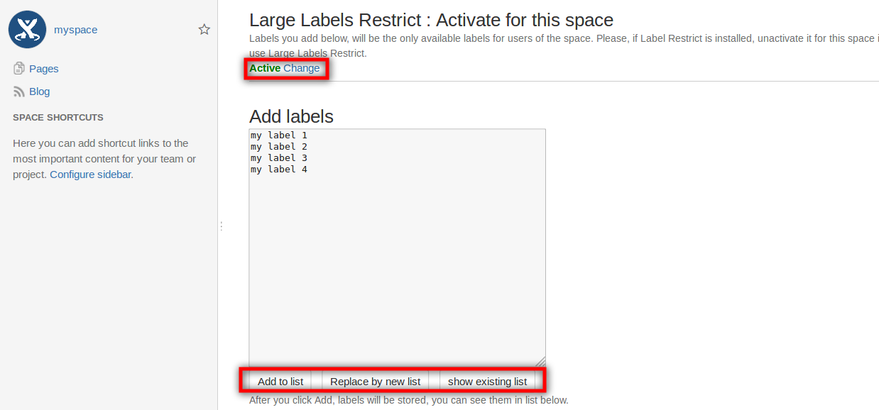Enter the labels