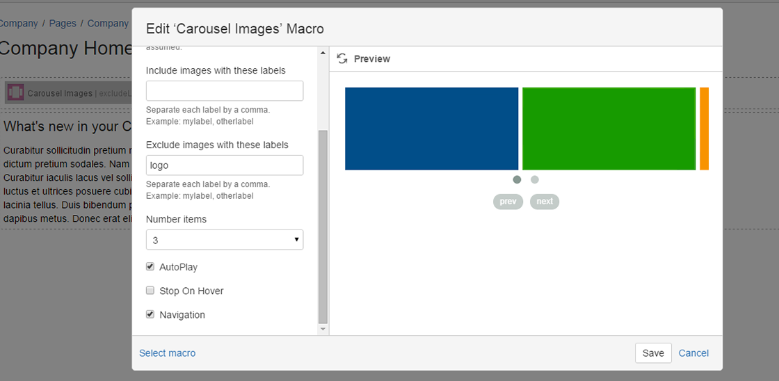 A customizable macro