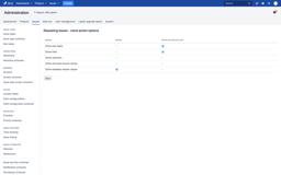 Clone action options