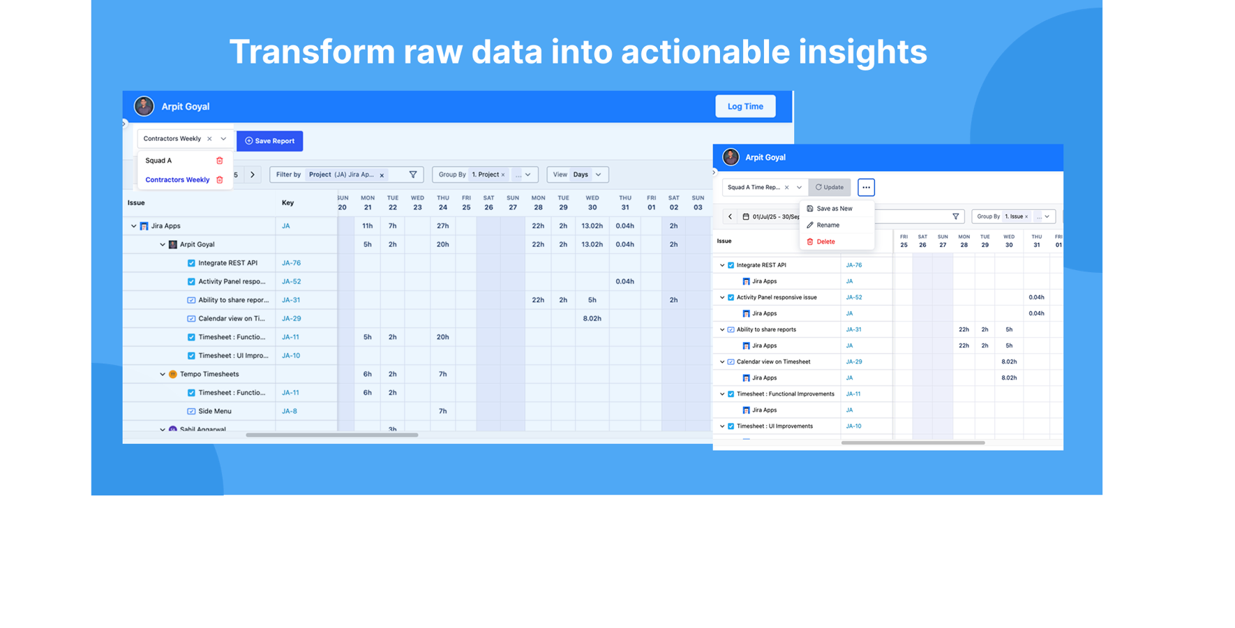 Transform raw data into actionable insights