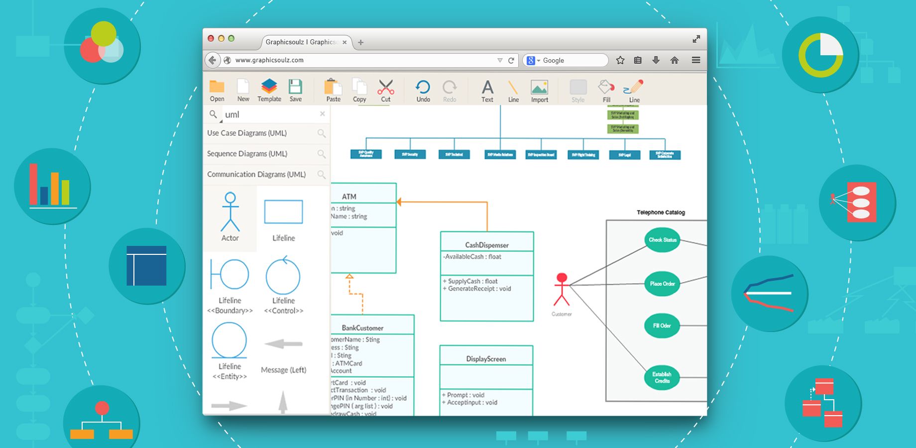 Some of the diagrams types supported by the plugin. No need to add multiple plugins for various diagram types. Draw them all using one plugin.