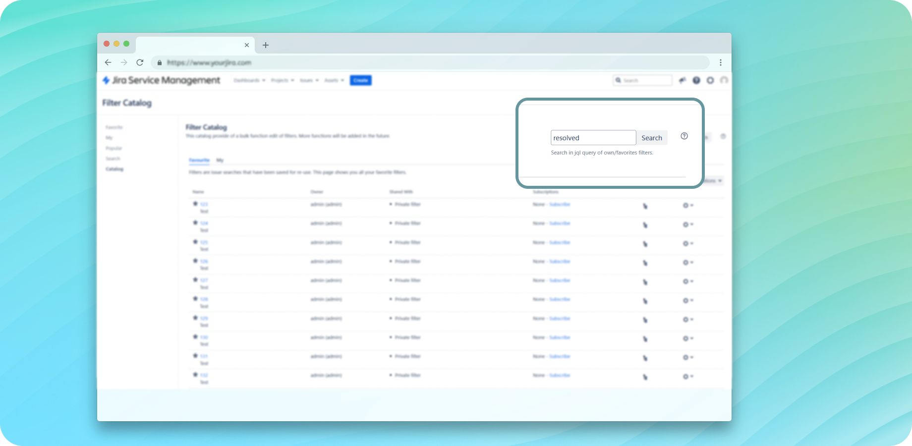 Advanced filter search by content