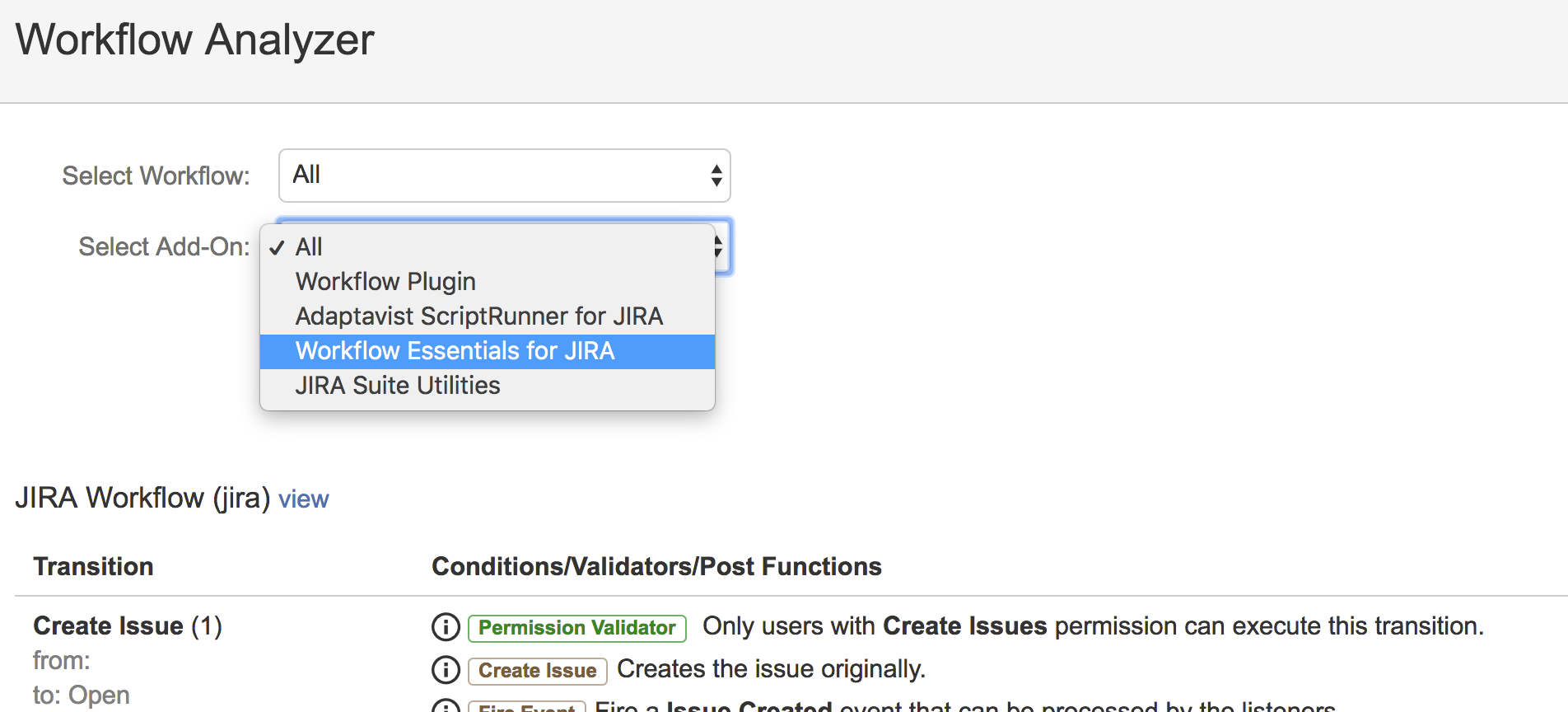 ​Find which workflows use a specific Add-on.