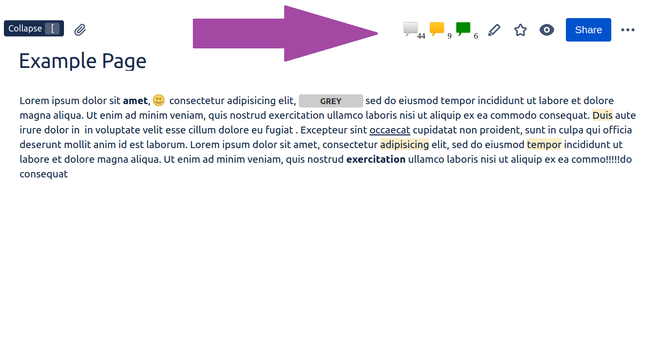 Icons as navigation and report