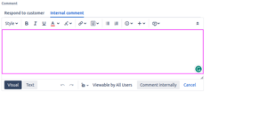 Service Desk Customer/Internal comment with added security and colorization