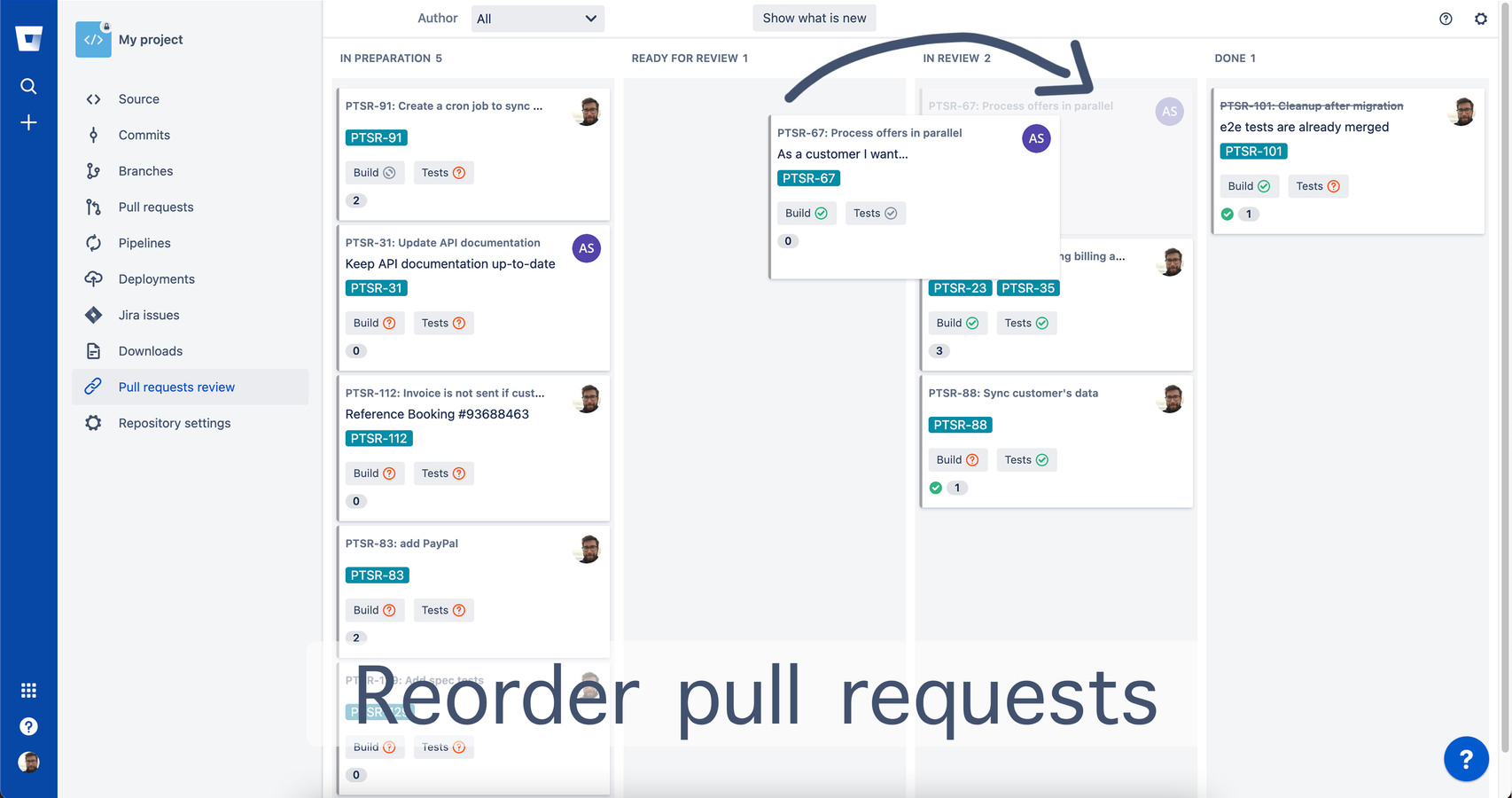 Reorder Pull Requests